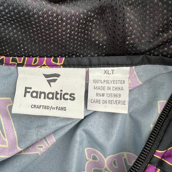 Fanatics Los Angeles Lakers All-Over Print Half Zip Hoodie Anorak Jacket XLT NWT - Picture 6 of 9